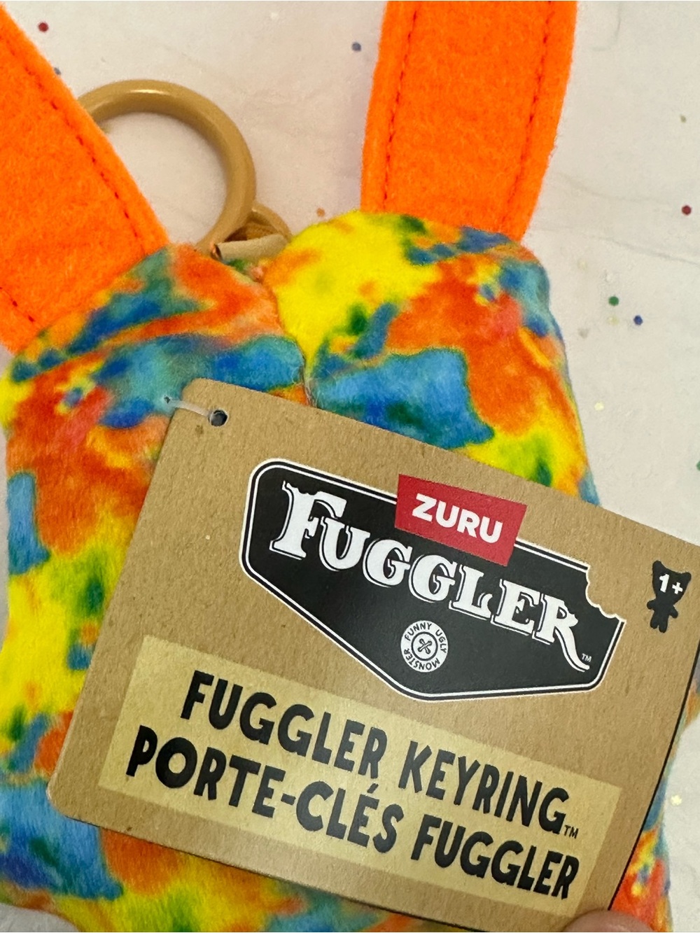 ZURU Fuggler Rabid Rabbit Multi-Color Plush Keyring 5” NWT - Picture 5 of 5